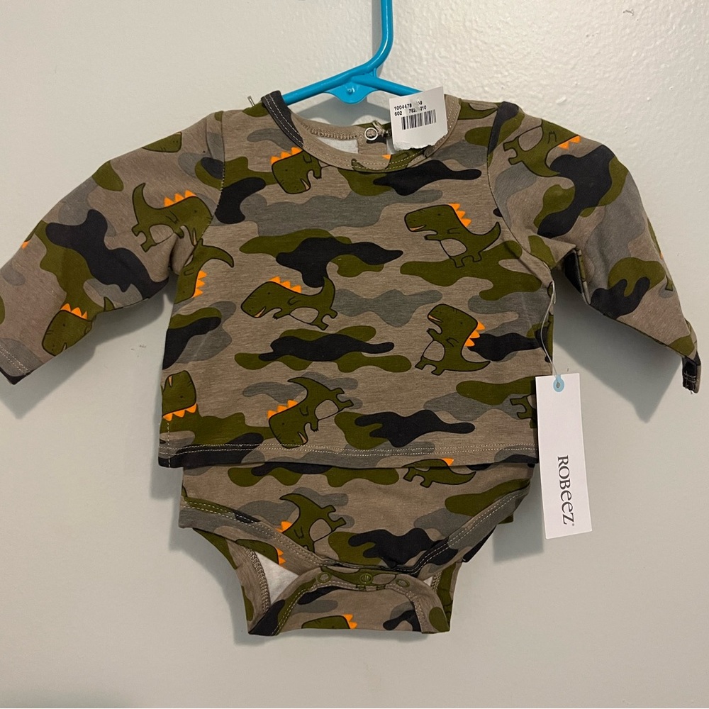 Robeez Camo Dinosaur Bodysuit and pants